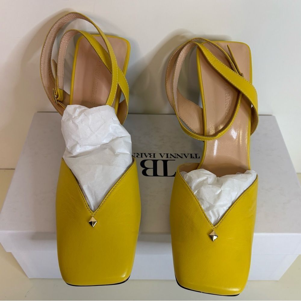 Yellow Slingback Heels - Picture 8 of 9